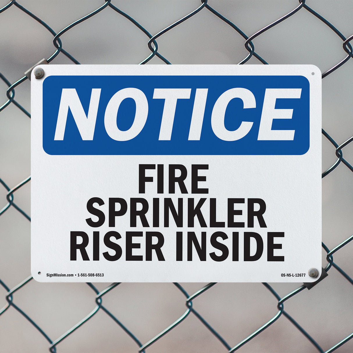 Fire Sprinkler Riser Inside Sign