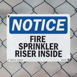 Fire Sprinkler Riser Inside Sign