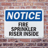 Fire Sprinkler Riser Inside Sign