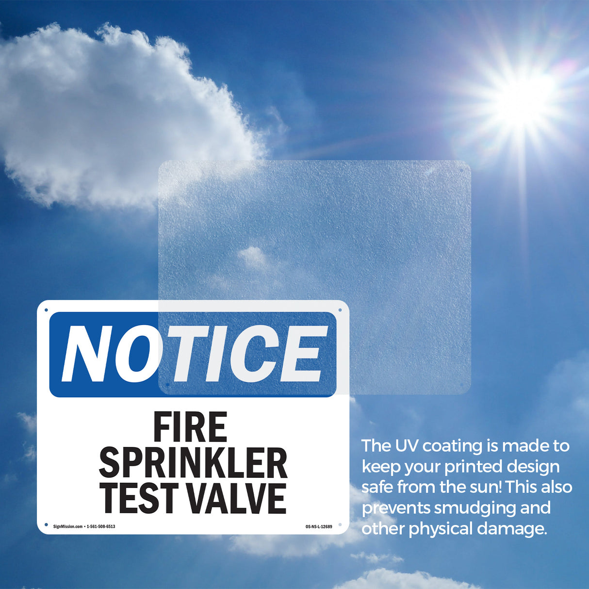 Fire Sprinkler Test Valve Sign