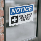 First Aid Kit AED Inside Cabinet