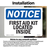 First Aid Kit Located Inside Sign