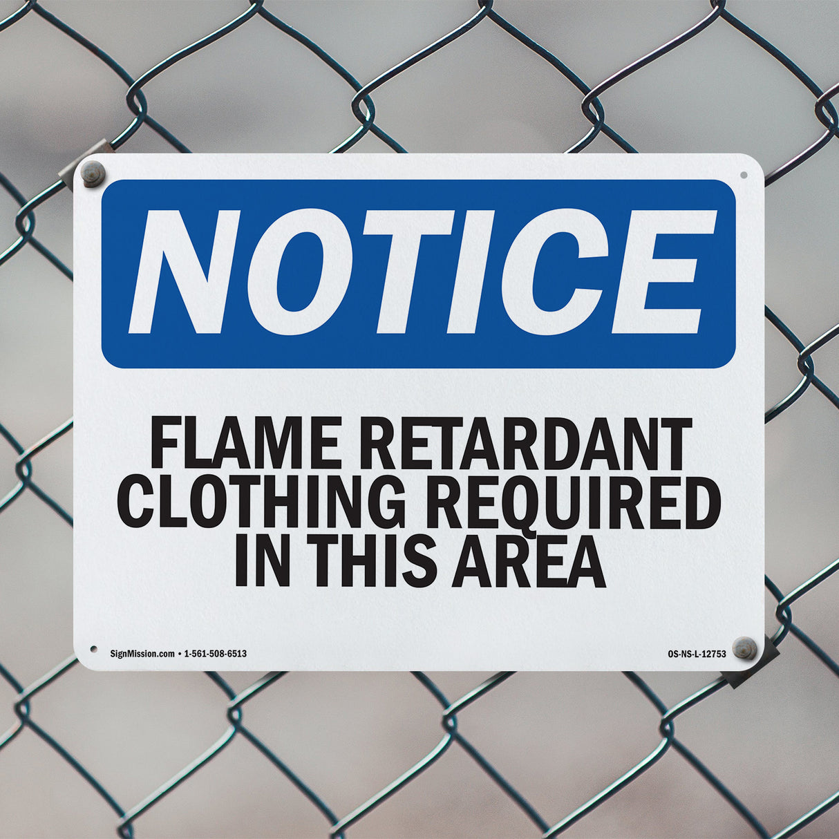 Flame Retardant Clothing Required In This Area
