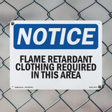 Flame Retardant Clothing Required In This Area
