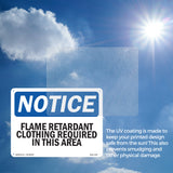 Flame Retardant Clothing Required In This Area
