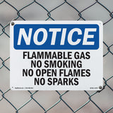 Flammable Gas No Smoking No Open Flames No Sparks
