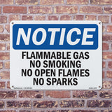 Flammable Gas No Smoking No Open Flames No Sparks