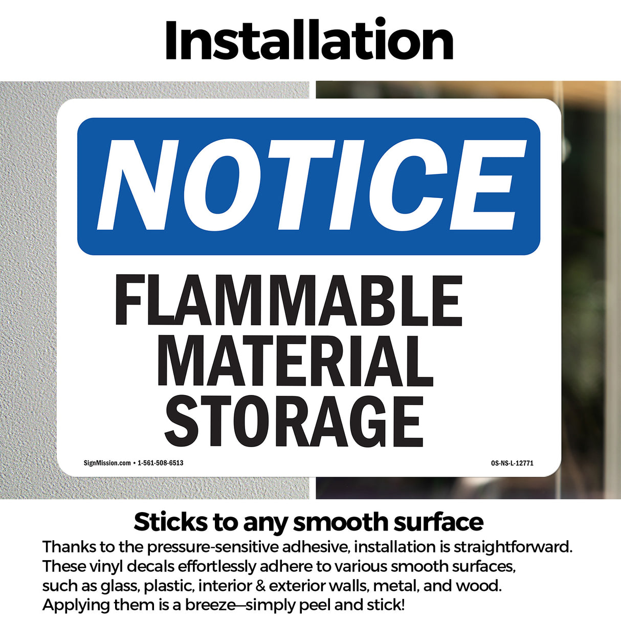Flammable Material Storage Sign