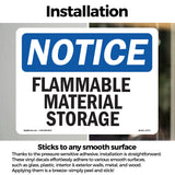Flammable Material Storage Sign