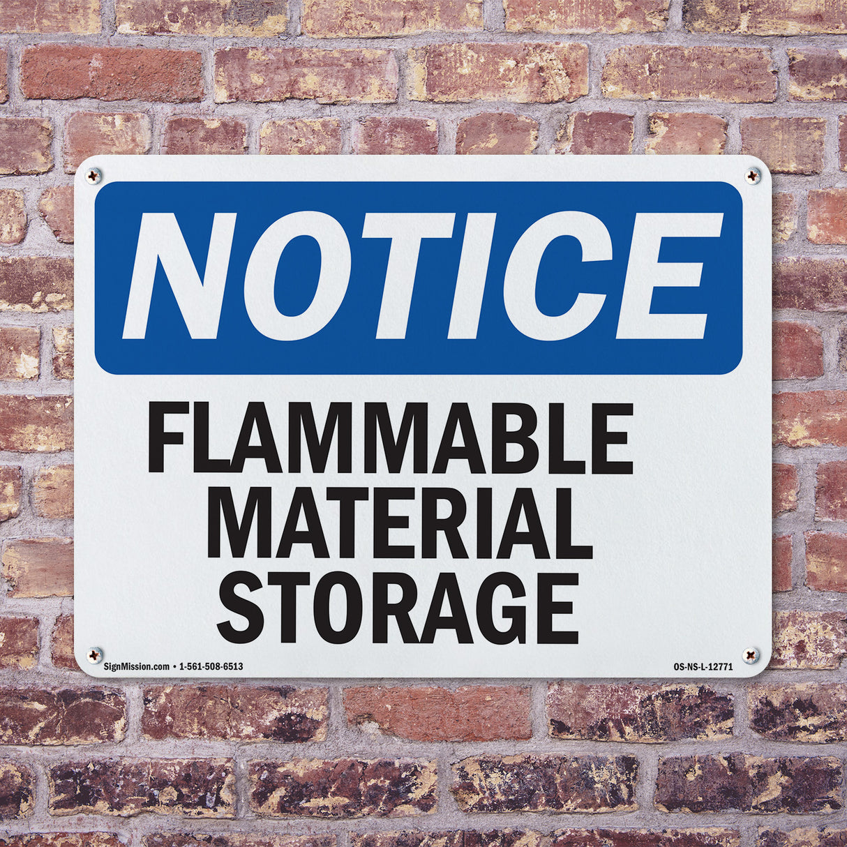 Flammable Material Storage Sign
