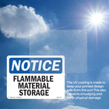 Flammable Material Storage Sign