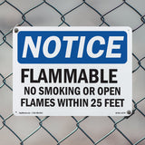 Flammable No Smoking Or Open Flames Sign
