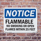 Flammable No Smoking Or Open Flames Sign
