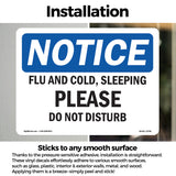 Flu And Cold, Sleeping Please Do Not Disturb Sign