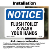 Flush Toilet And Wash Your Hands