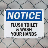 Flush Toilet And Wash Your Hands