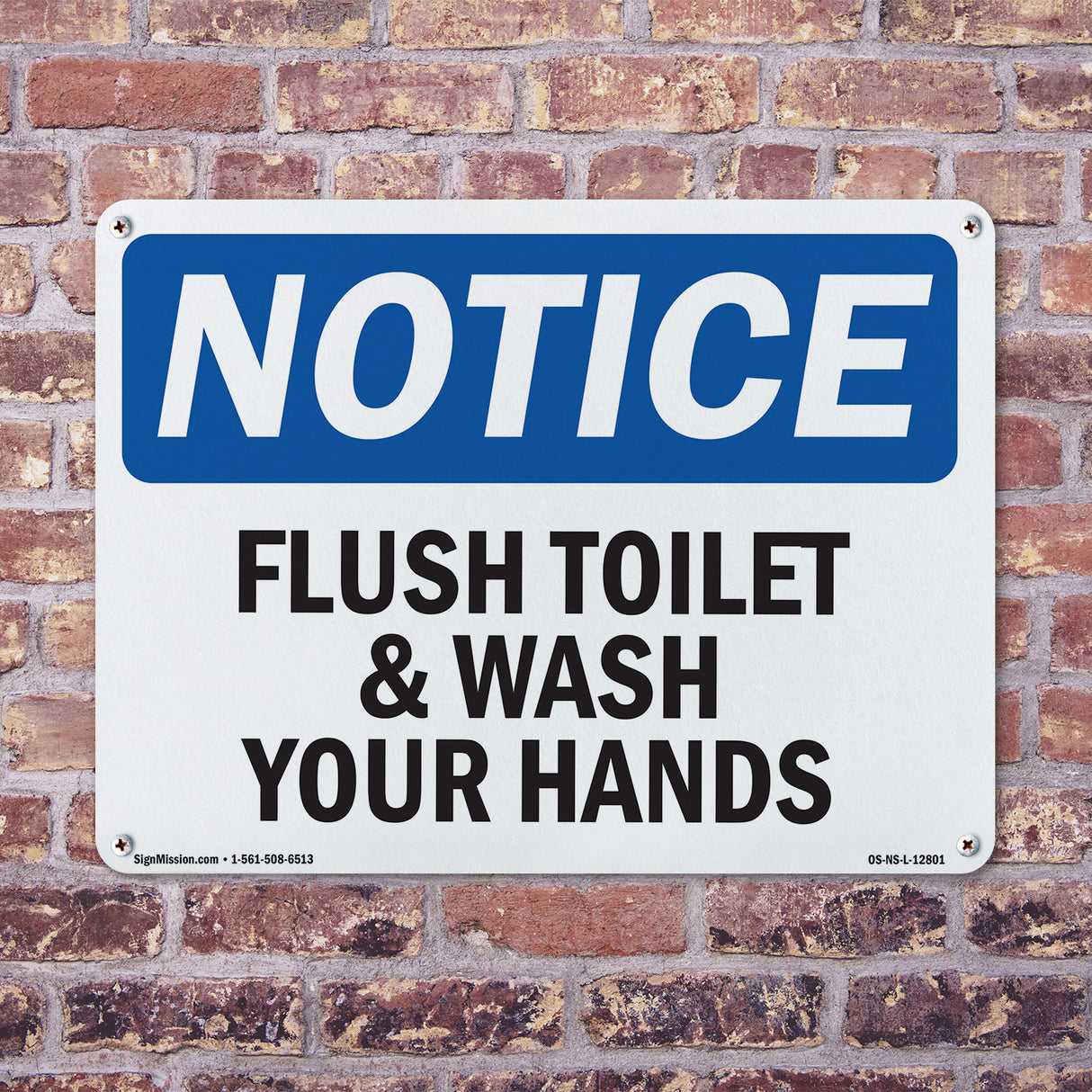 Flush Toilet And Wash Your Hands