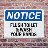 Flush Toilet And Wash Your Hands