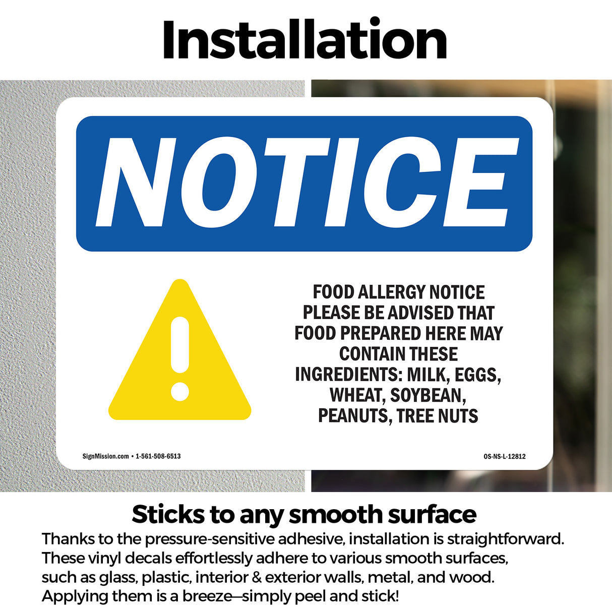 Food Allergy Notice Please Be