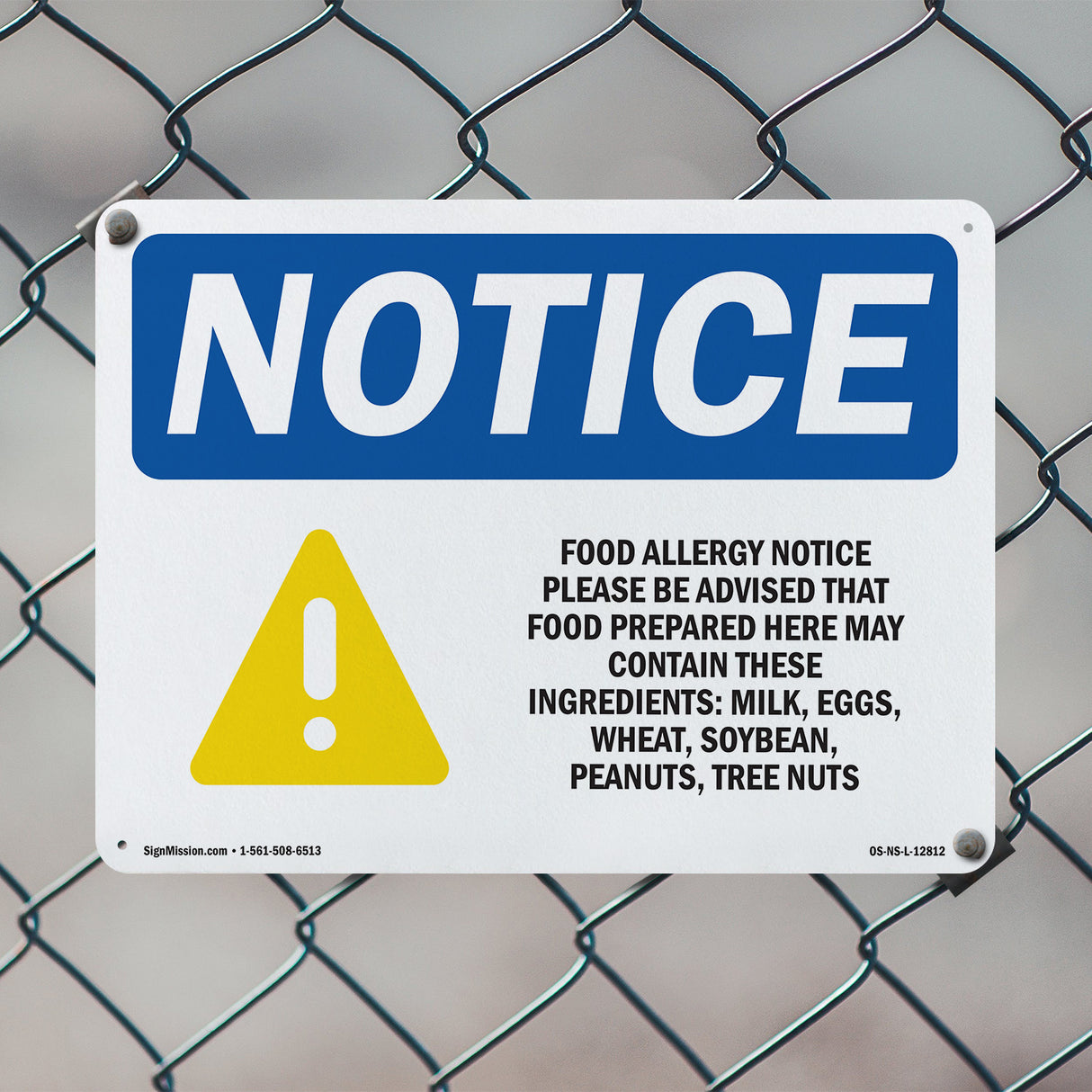 Food Allergy Notice Please Be