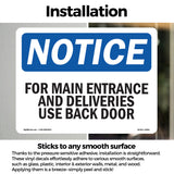 For Main Entrance And Deliveries,