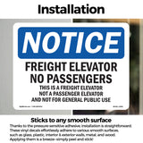 Freight Elevator No Passengers Sign
