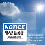 Freight Elevator No Passengers Sign