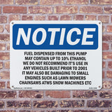 Fuel Dispensed From This Pump May Contain Sign