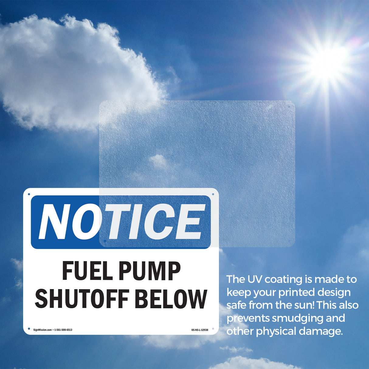 Fuel Pump Shutoff Below Sign