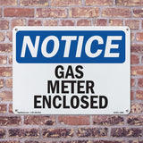 Gas Meter Enclosed Sign