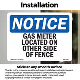 Gas Meter Located On Other Side Of Fence