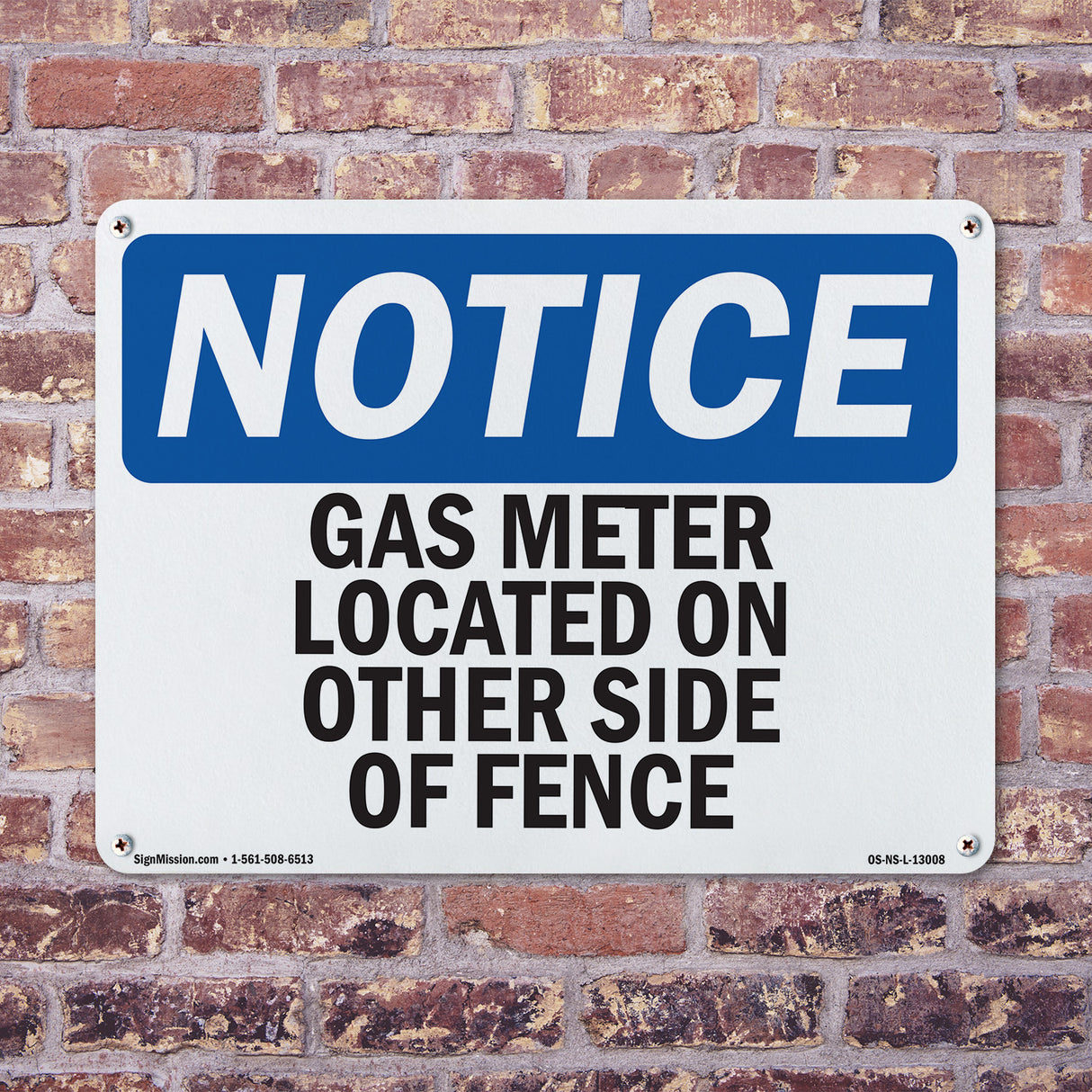 Gas Meter Located On Other Side Of Fence