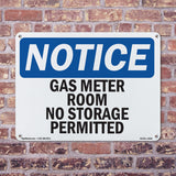 Gas Meter Room No Storage Permitted