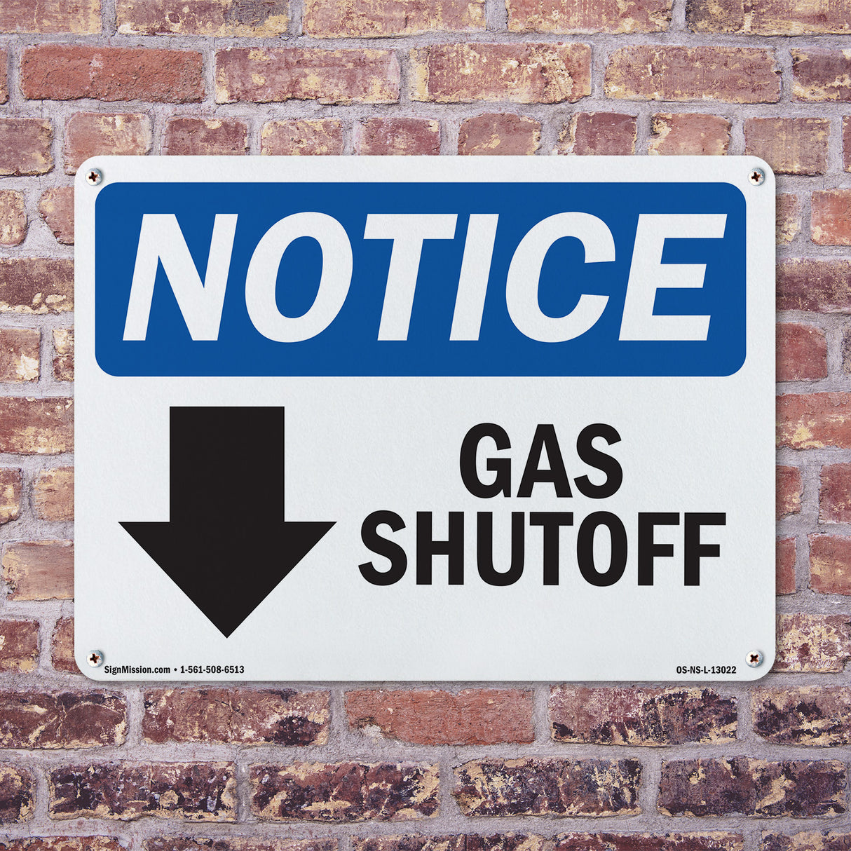 Gas Shutoff [Down Arrow]
