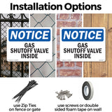 Gas Shutoff Valve Inside Sign