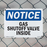 Gas Shutoff Valve Inside Sign