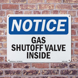 Gas Shutoff Valve Inside Sign