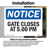 Gate Closes At 5 00 PM