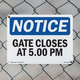 Gate Closes At 5 00 PM
