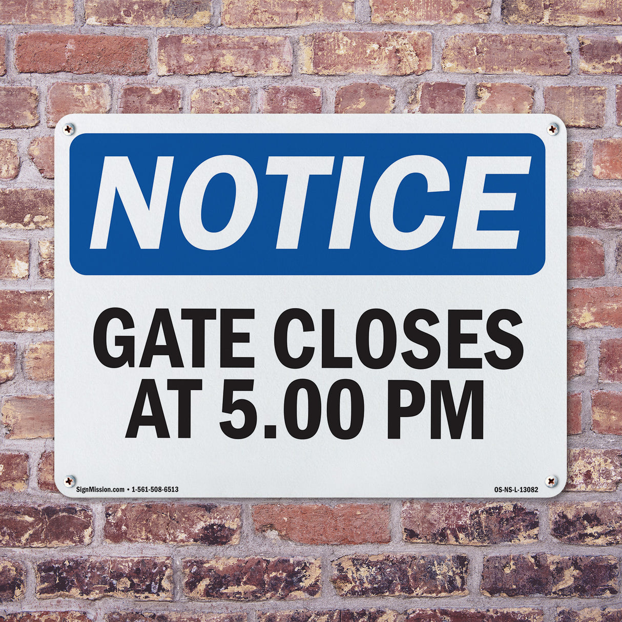 Gate Closes At 5 00 PM
