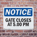 Gate Closes At 5 00 PM