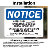 Gates Open ____ Am Gates Locked During School