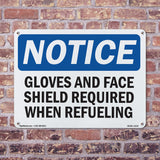 Gloves And Face Shield Required