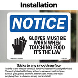 Gloves Must Be Worn When Touching