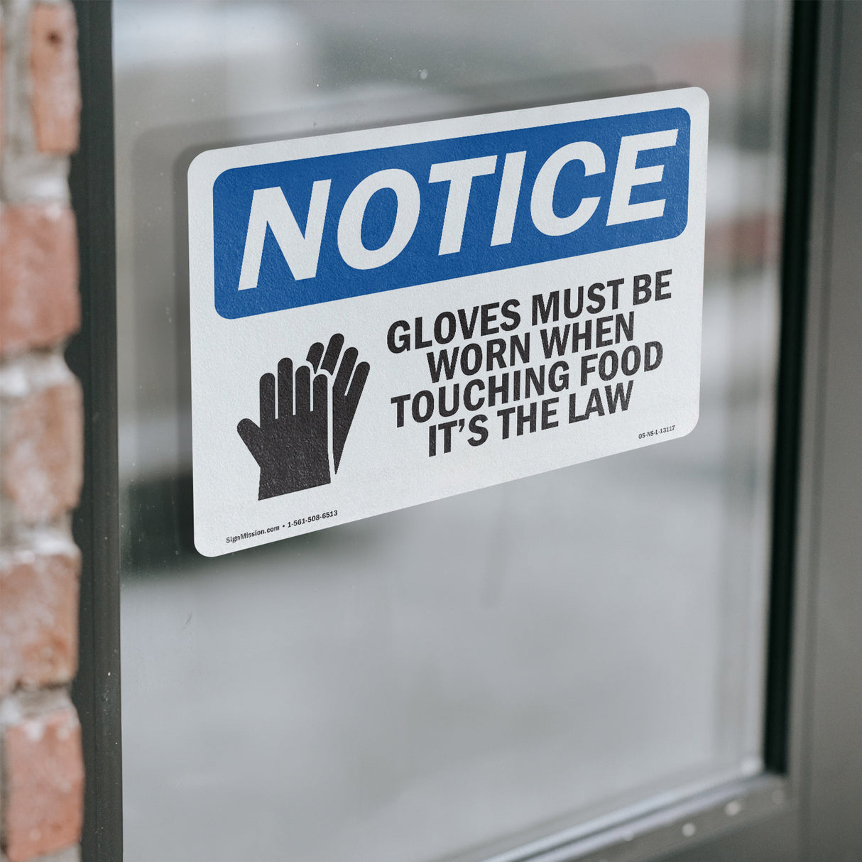 Gloves Must Be Worn When Touching
