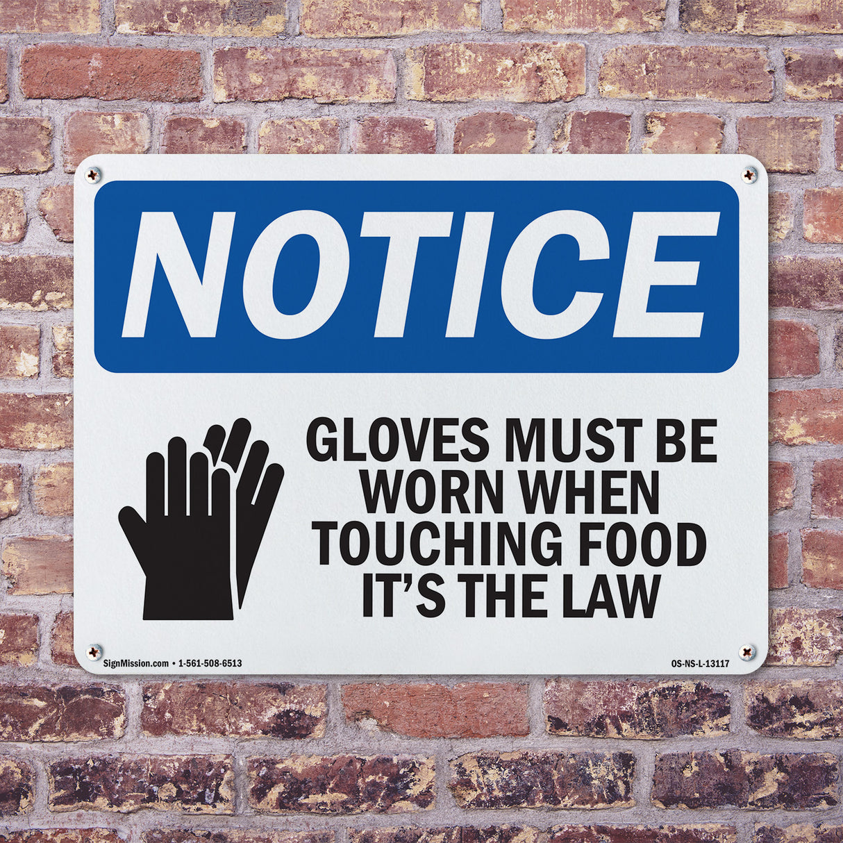 Gloves Must Be Worn When Touching