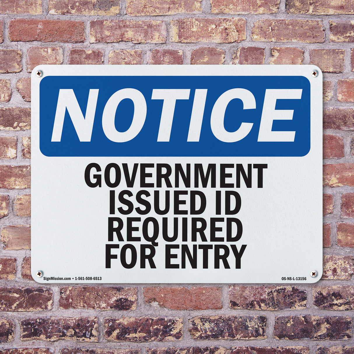 Government Issued ID Required For Entry