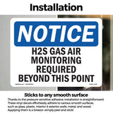 H2S Gas Air Monitoring Required Beyond This Point