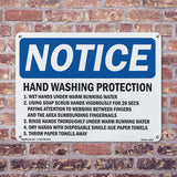 Hand Washing Protection 1. Wet Hands Under Sign