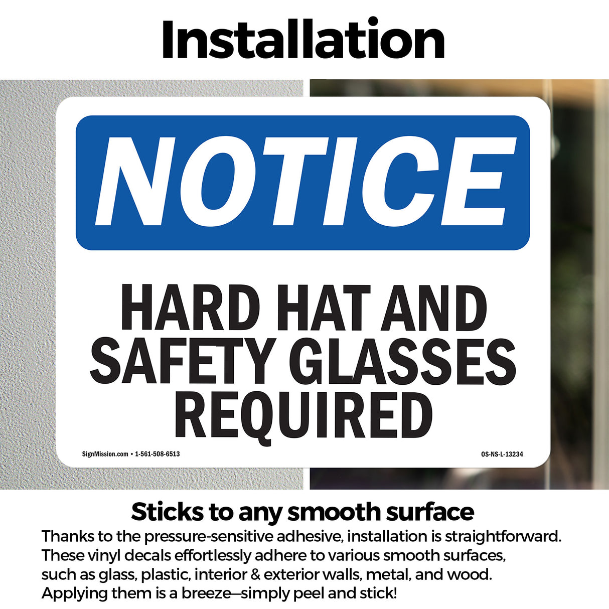 Hard Hat And Safety Glasses Required